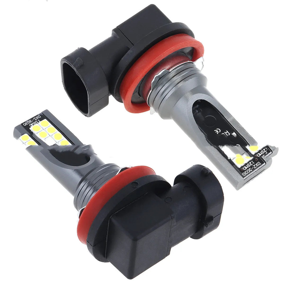 LED car headlight 24W 1200LM H8 H11 socket white light aluminium housing
