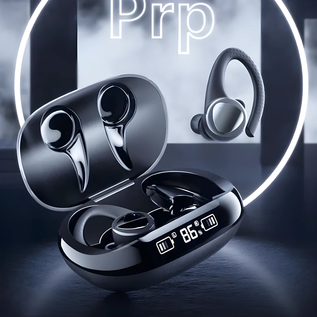 Black or silver true wireless Bluetooth in-ear headphones with 15-hour battery life