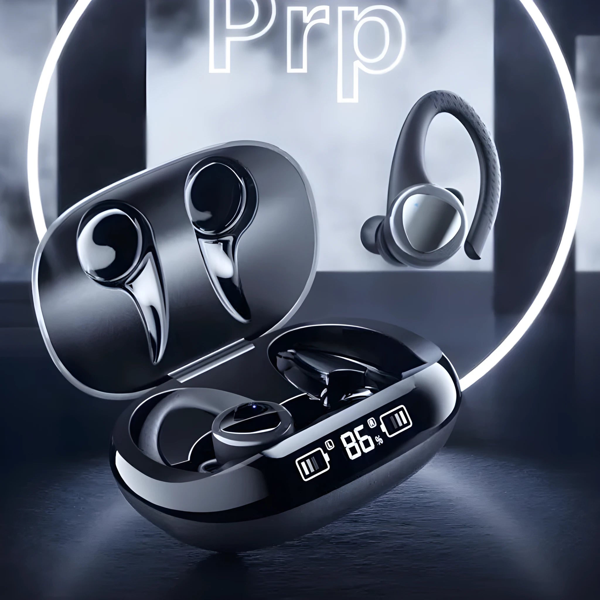 Black or silver true wireless Bluetooth in-ear headphones with 15-hour battery life