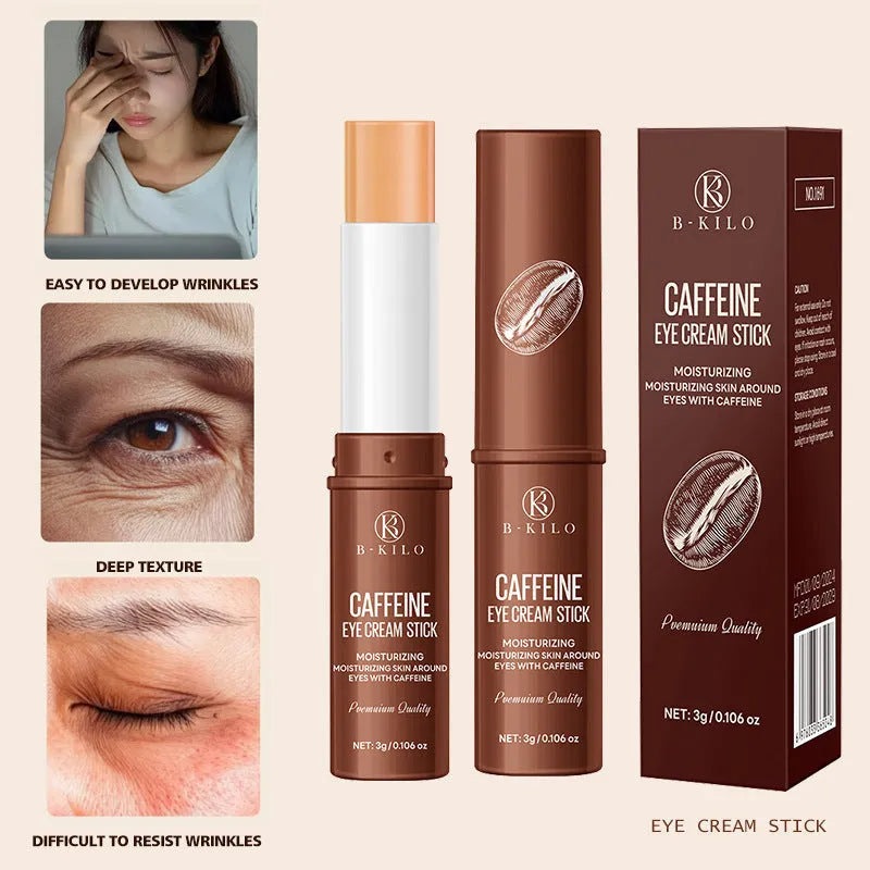 Caffeine eye cream stick in 3g format for under-eye hydration