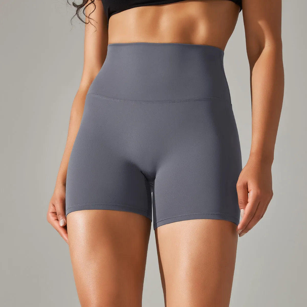 Women's high waist fitness pants with hip lift design in moisture-absorbing fabric