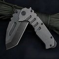 Outdoor folding knife with D2 steel blade, 9 cm length, 22 cm overall, 907 style, on neutral background