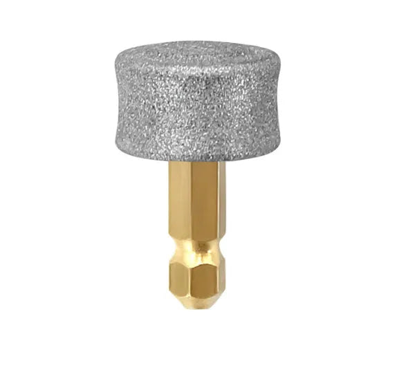 Dark blue electric pet nail grinder with rotary knob, LED light, and fine grinding head.