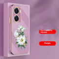 Electroplated phone case for Vivo Y series in pink with fall protection all-inclusive design for Y33s