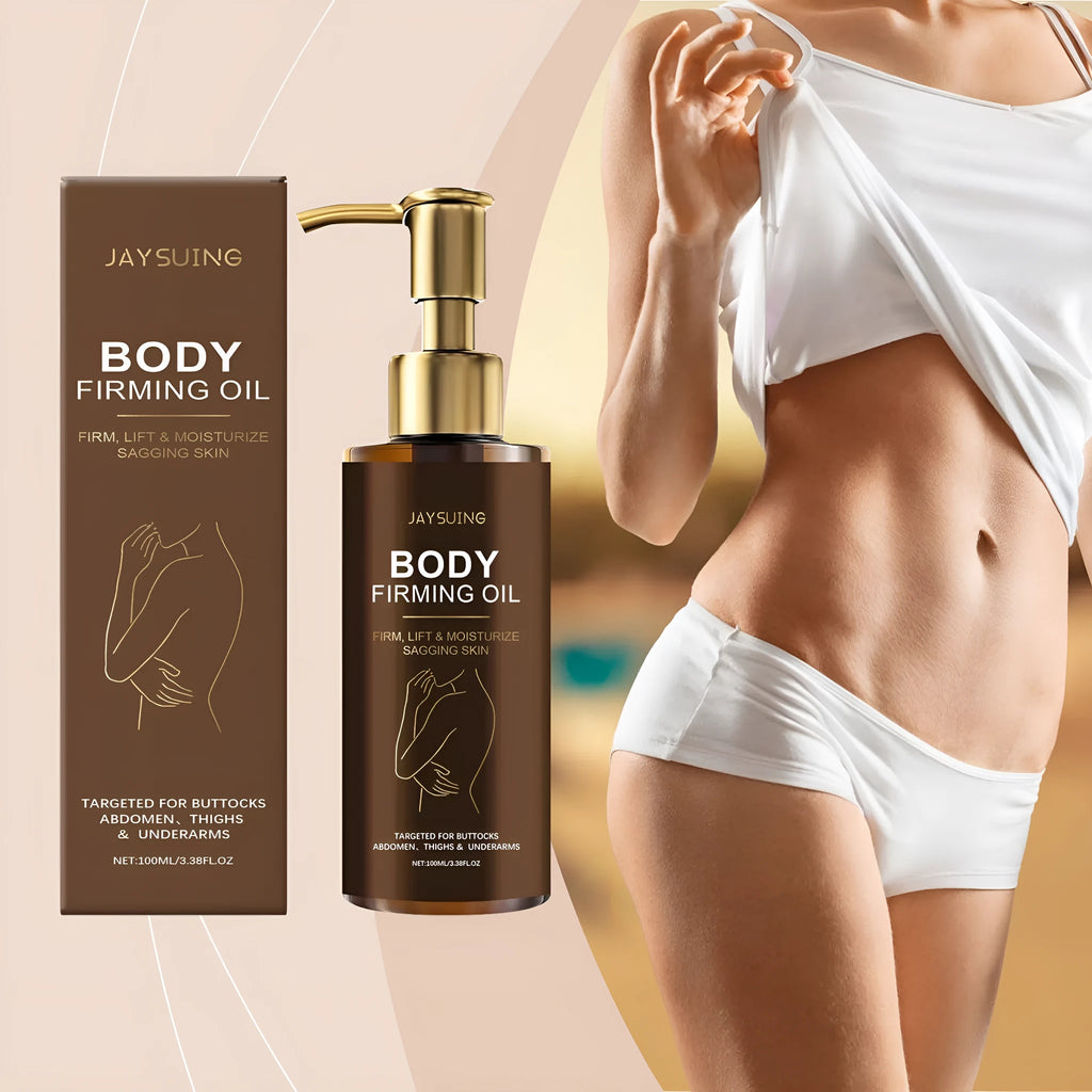 100 ml bottle of nourishing and firming body oil with coffee seed oil and hyaluronic acid.