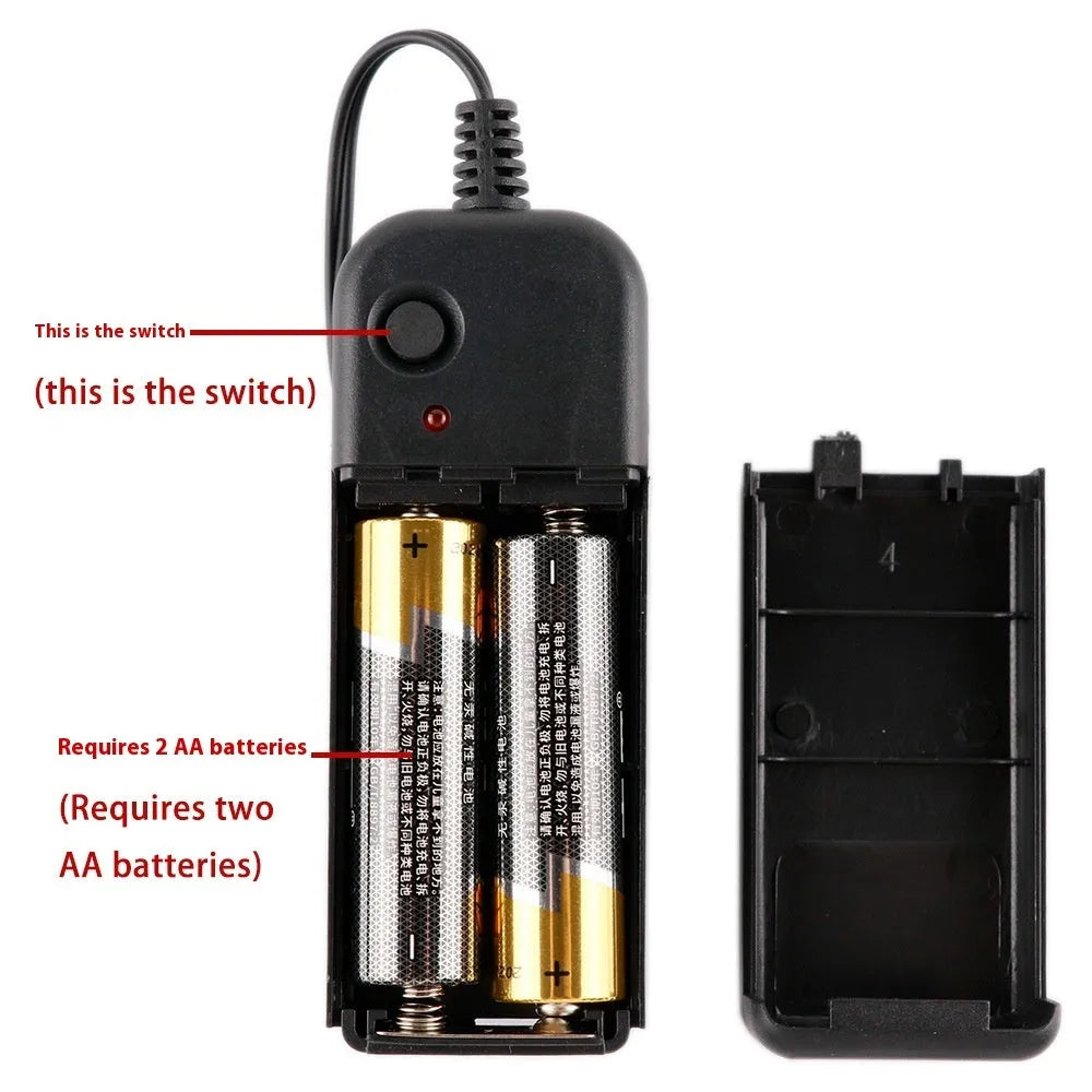 Car interior hanging decorative light cartoon battery version in white with Good Luck text