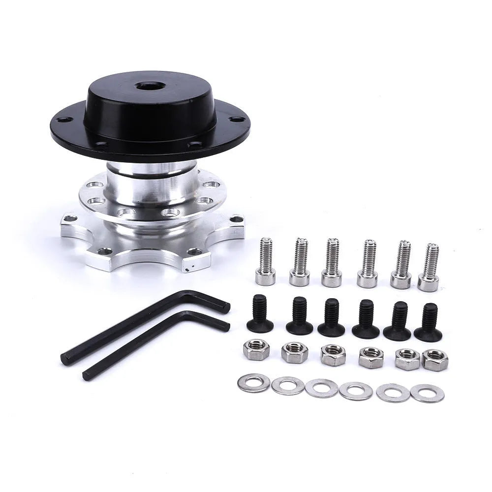 Car steering wheel quick release adapter in various colours for vehicle modification