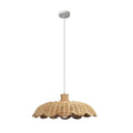 Hotel homestay retro bamboo ceiling lamp with woven rattan shade and acrylic panel, 46x20cm, in warm natural colour