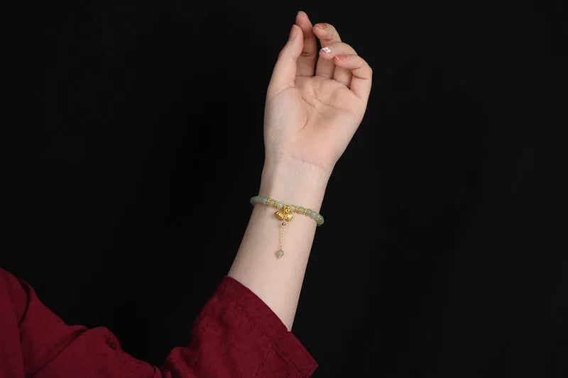 Two Shihuan natural Hetian Jade bracelet with fu character and constellation detailing in 6mm size