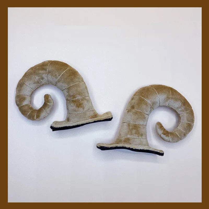 A pair of composite fibre horn decorations for a motorcycle helmet, shown in one of four colour options.