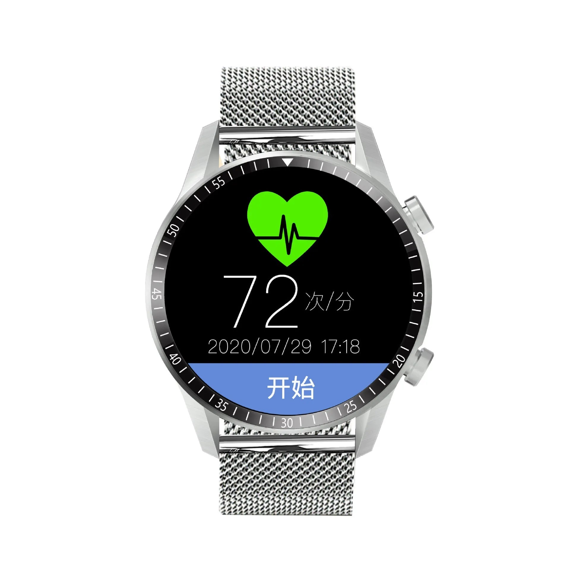 Round smartwatch with Bluetooth calling on wrist, showing dark colour option with fitness tracking display