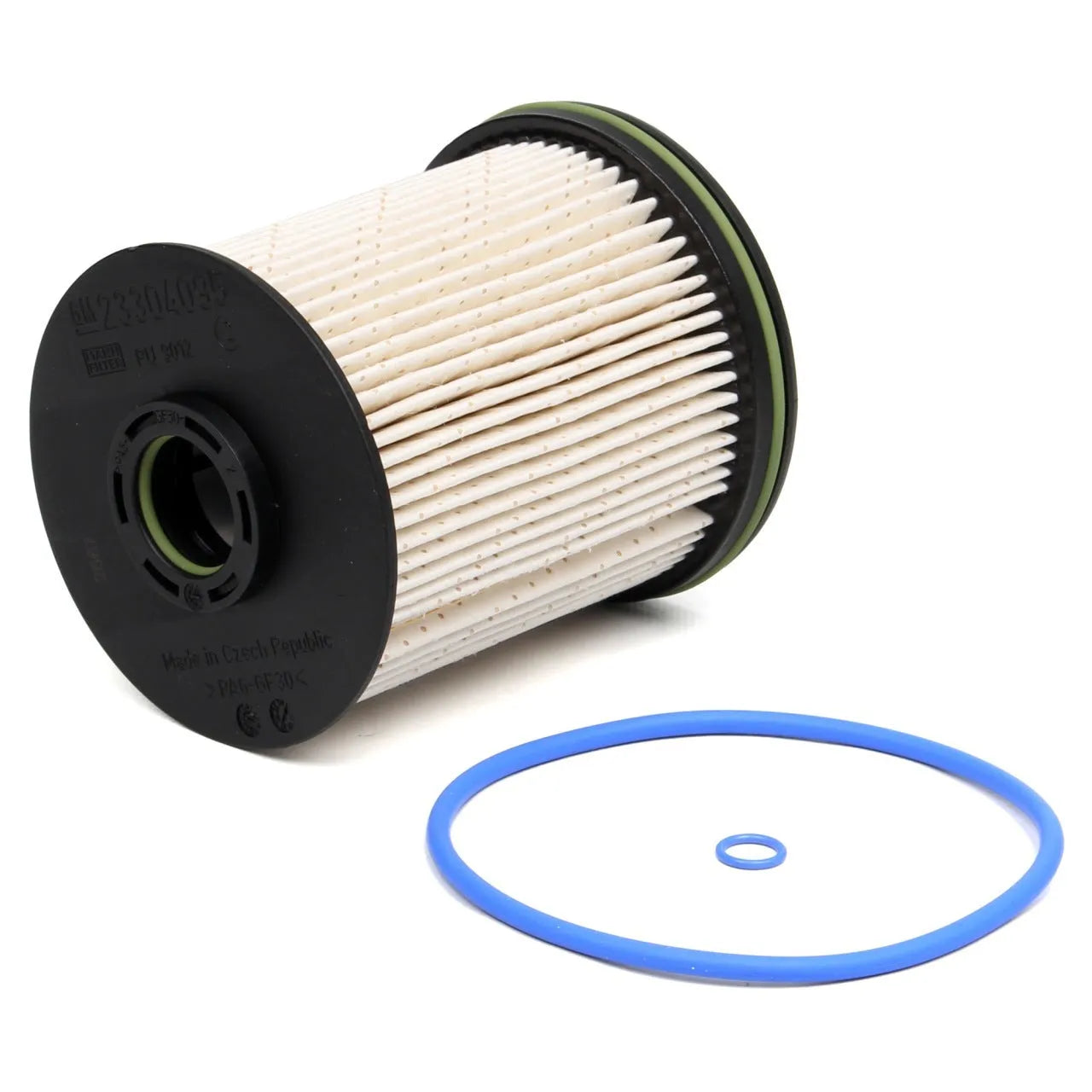 Opel Vauxhall diesel fuel filter element with gasket, 106mm tall, 88mm outer diameter.