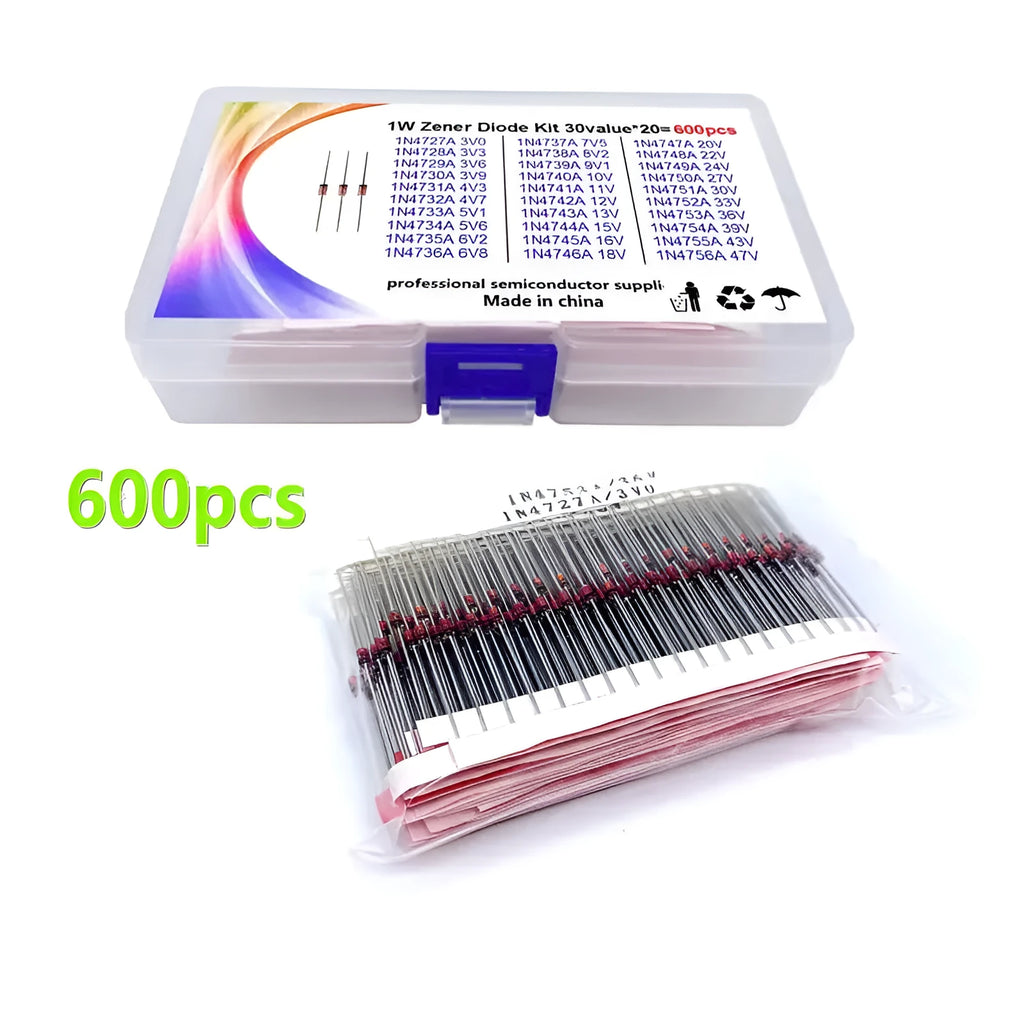 Boxed 1W power rated 50V Zener diode electronic component.