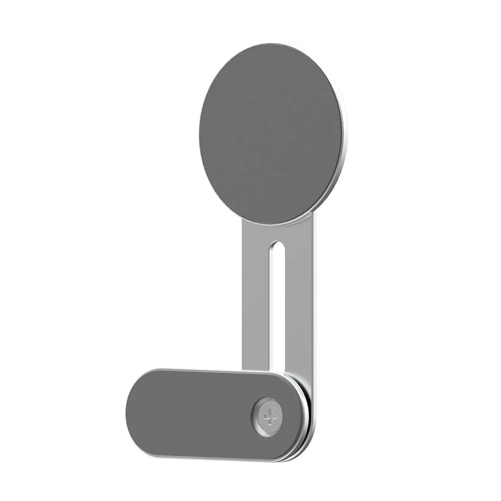 Silver aluminium alloy wireless charging stand for desktop with phone and laptop extension bracket