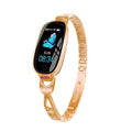 F18 fashion women's sports bracelet in gold with touch screen and step counting function