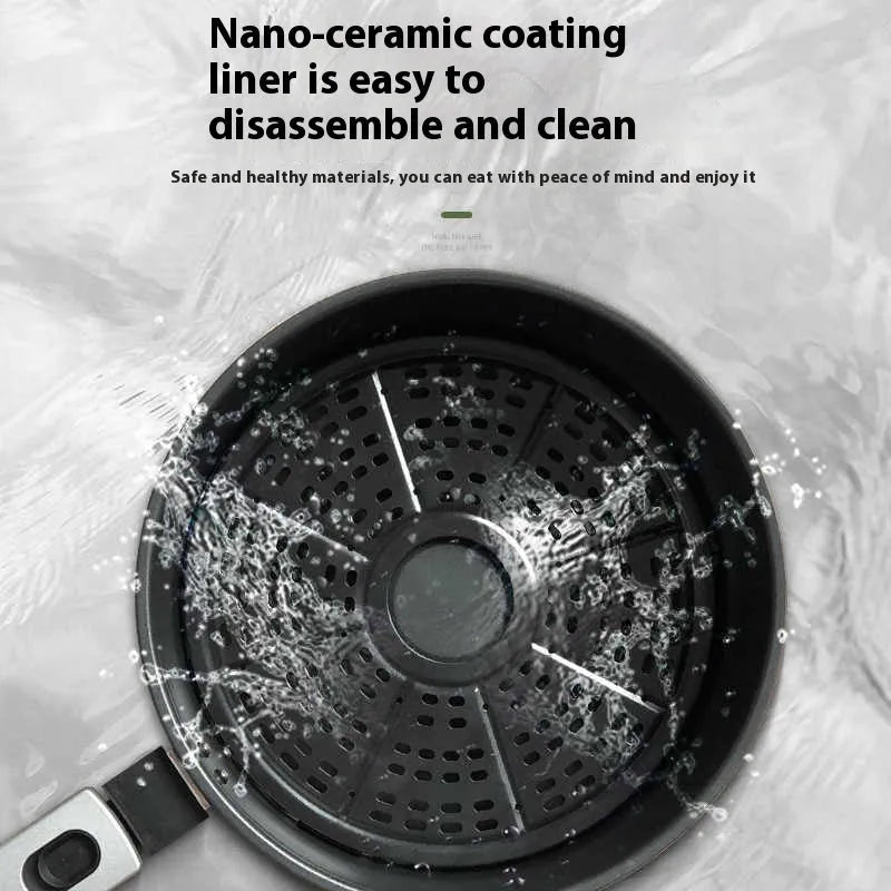 8L air fryer oven with mechanical buttons, nano-ceramic coating and EU conversion plug