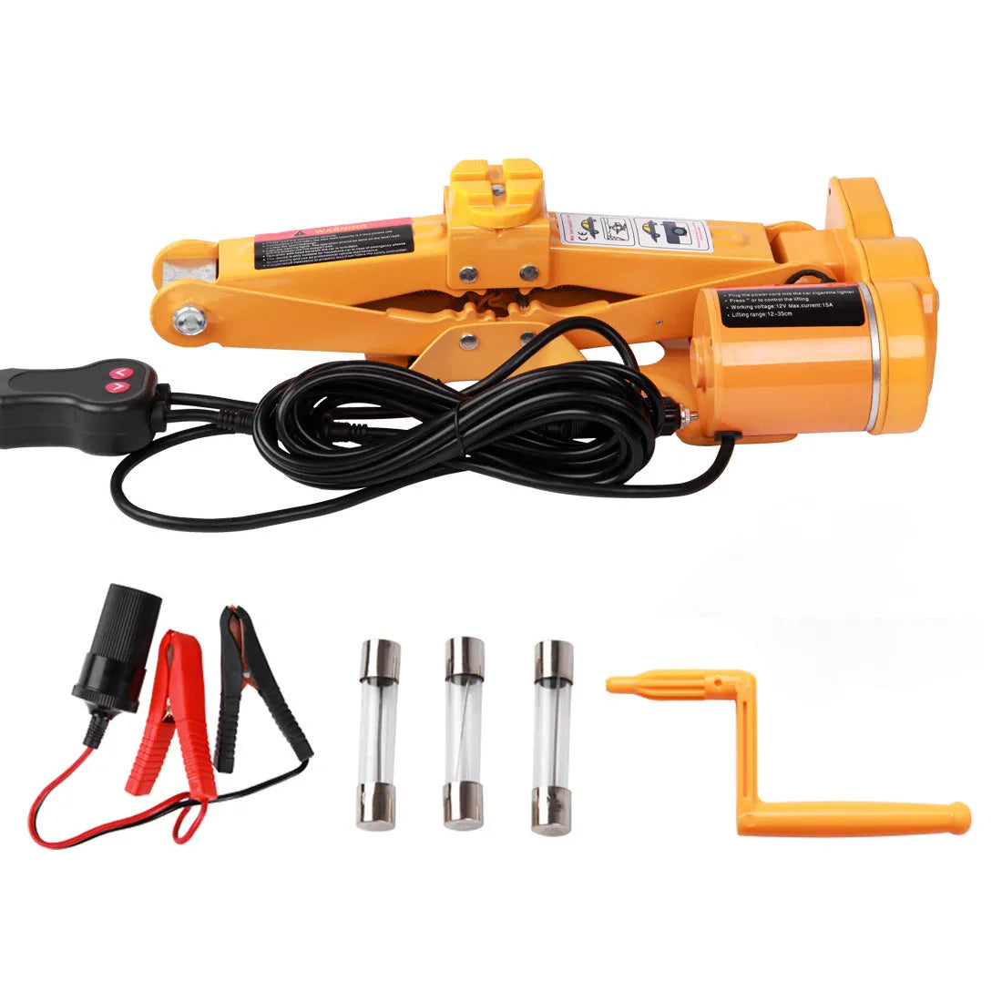 TY002 style electric hydraulic vehicle jack kit with 2 tonne capacity.