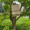 Wooden single-layer bat house made from triple wood, 24 x 8.3 x 9.3 cm, for outdoor garden eaves use