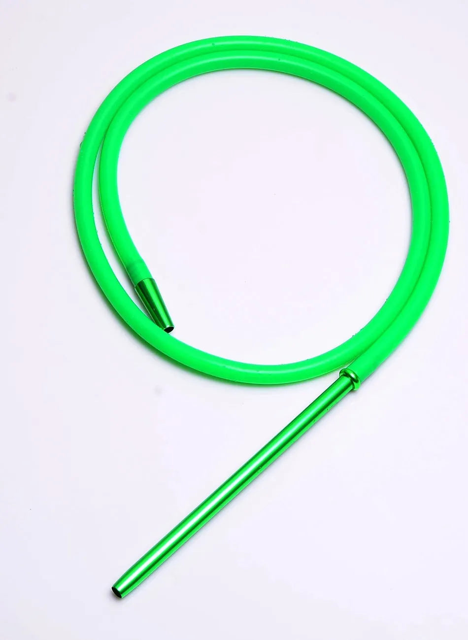 Silicone hookah hose with aluminium fittings in choice of six colours