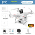 Black HD brushless UAV quadcopter with four-side obstacle avoidance and dual camera, under 30cm in size.