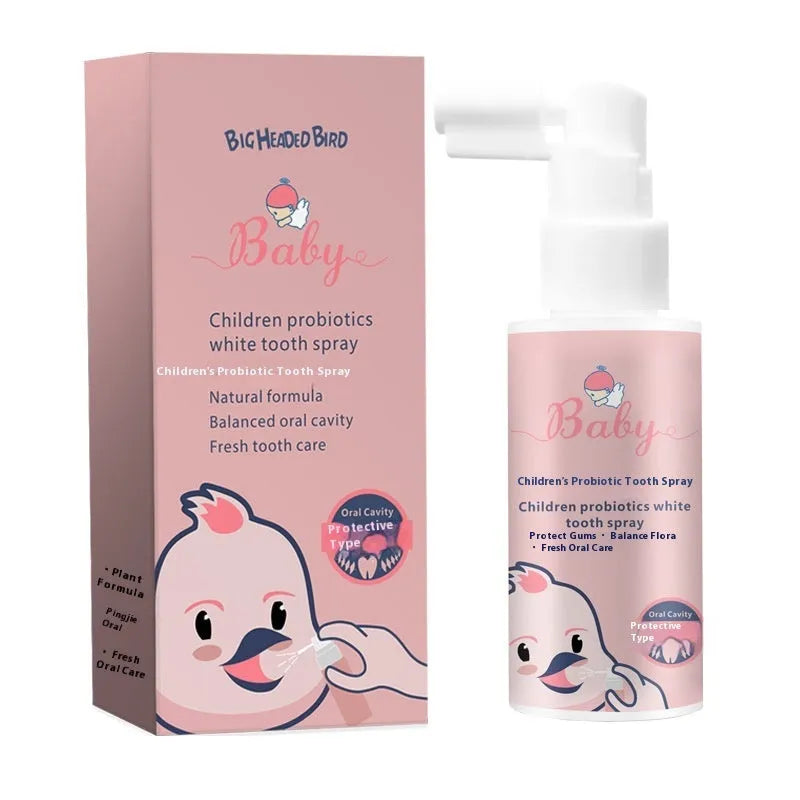 Children's probiotics anticavity oral spray bottle 40ml with strawberry and orange flavour options