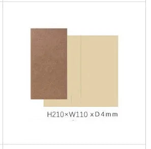 Cowhide diary refill insert showing dot grid and ruled pages with 11x21cm dimensions