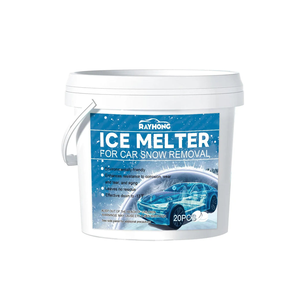 Car snow melting effervescent tablets pack with 20 tablets for winter deicing