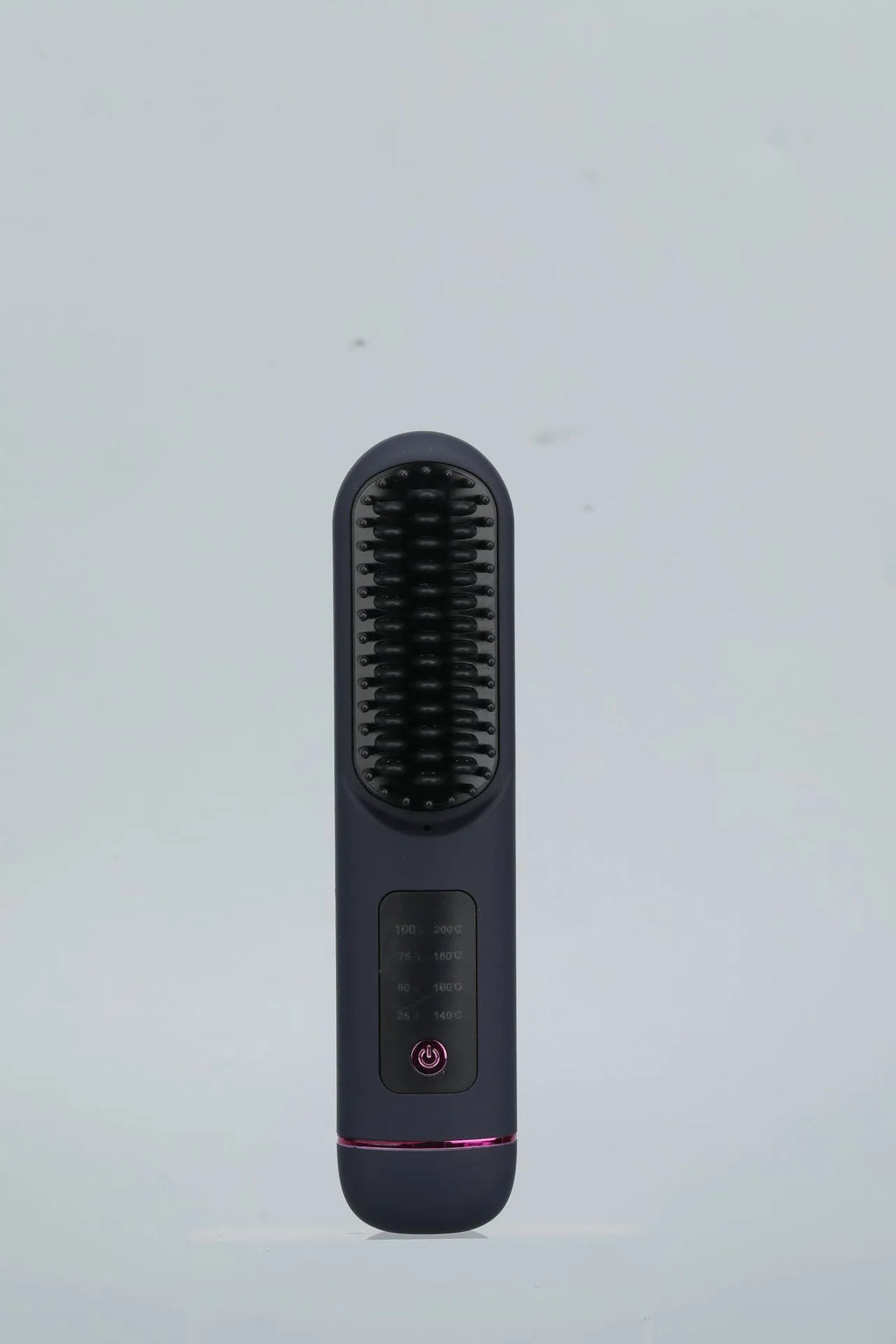 Portable negative ion hair comb in white, dark blue, or grey colours with ABS plastic construction