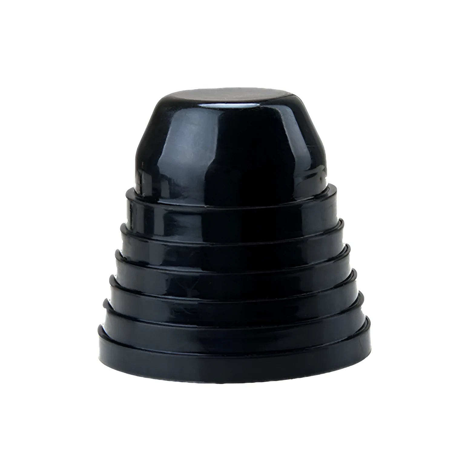Black silicone dust cover for General Motors LED headlights measuring 90mm diameter