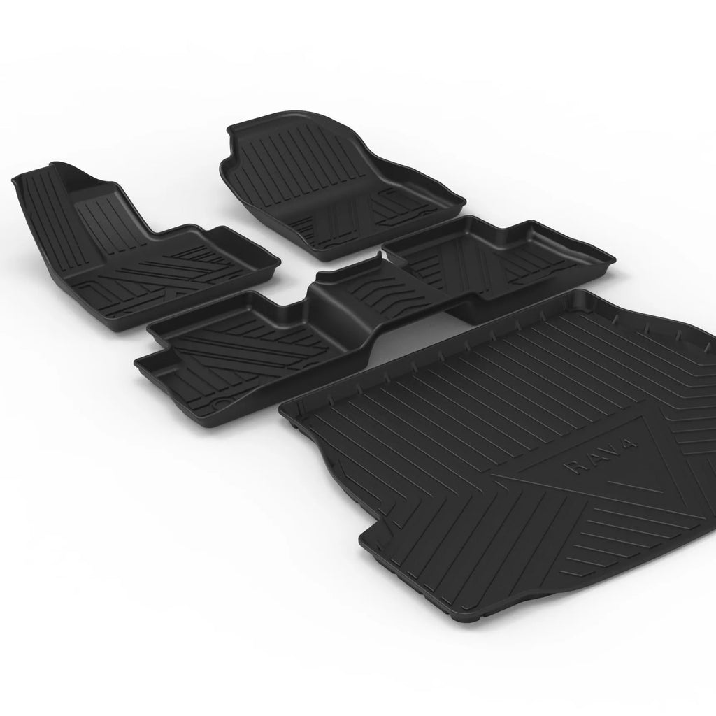 Black carbon fibre pattern TPE tail pad for car boot protection