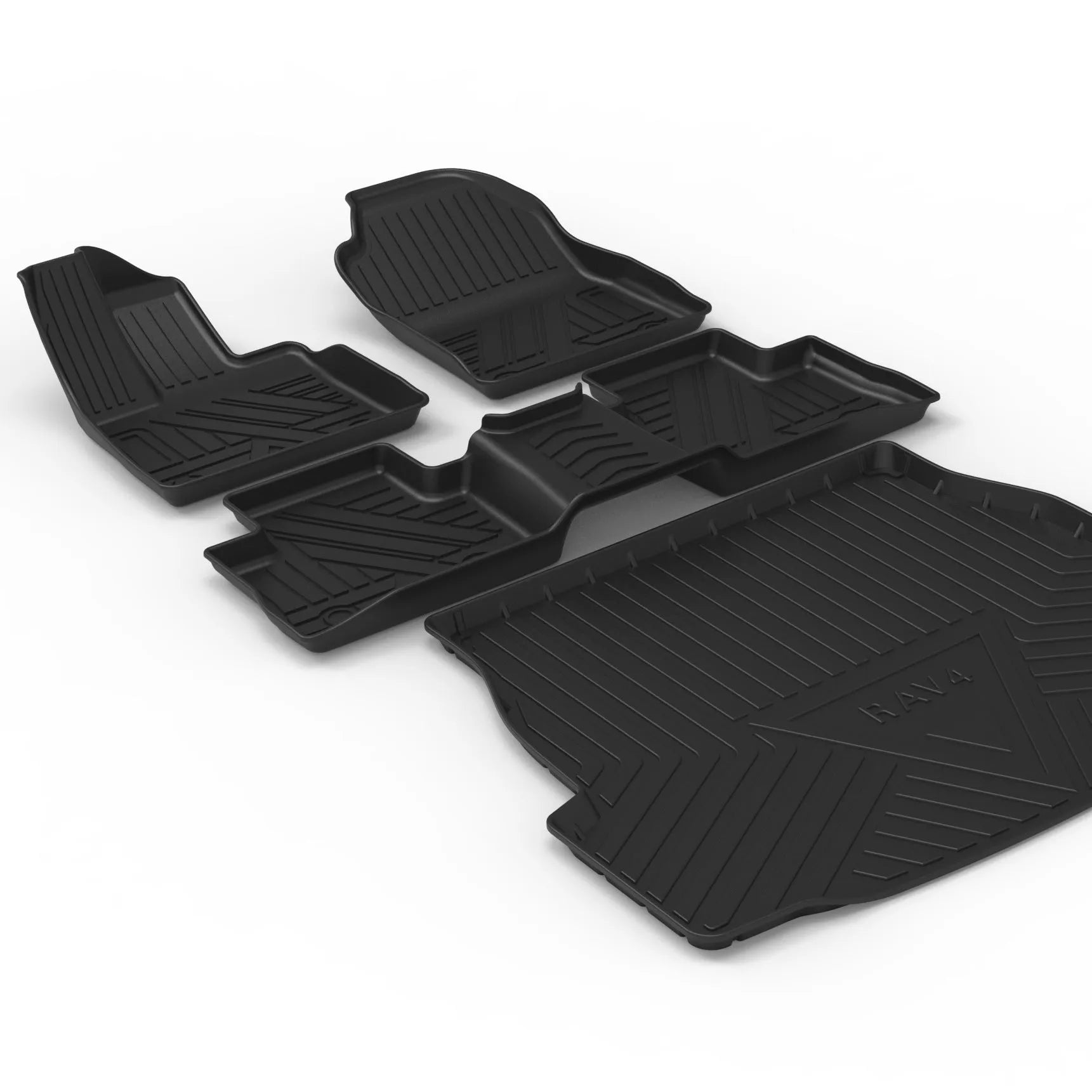 Black carbon fibre pattern TPE tail pad for car boot protection