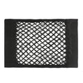 Black double-layer net pocket trunk storage bag made of polyester with adhesive mount for car boot organisation