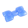 Freezable bone-shaped dog chew toy with a water-filled core for cooling and teething relief.