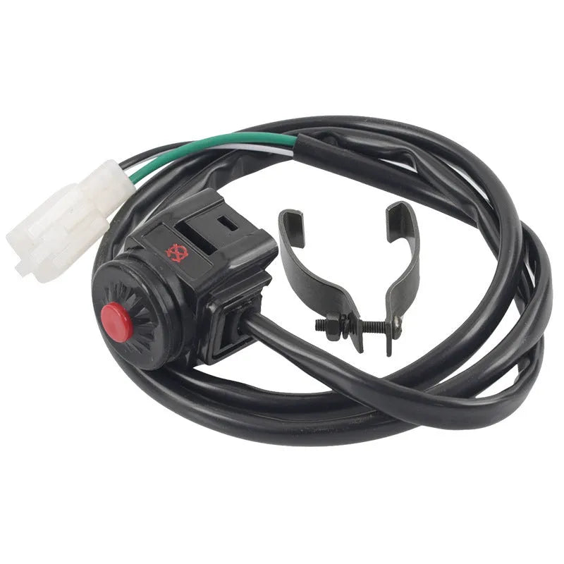 Red and yellow motorcycle ATV ignition point button start switch 60mm length
