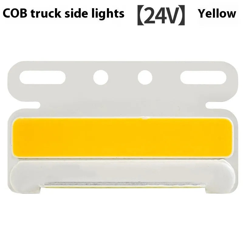Waterproof aluminium COB LED light for truck side and ground tyre illumination in red, yellow, green, blue, or white.