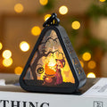 Portable plastic and glass Halloween pumpkin lantern with tea light, shown in Pumpkin colour design.