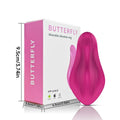 Rose Red wearable female massager with app control and USB charging port