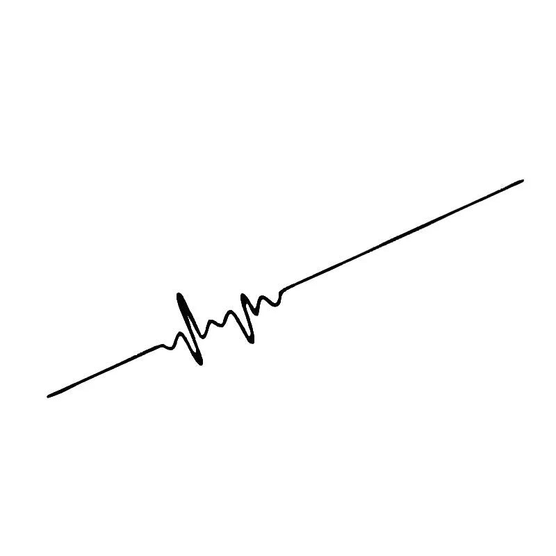 Creative ECG heartbeat design car bumper decorative sticker in colour gradient on a vehicle body