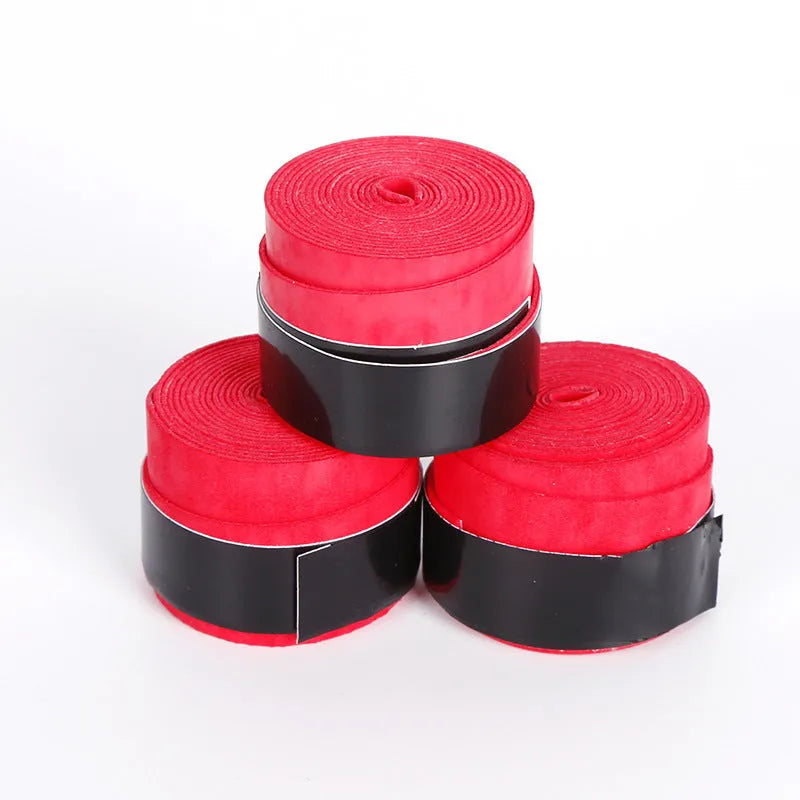 Frosted flat racket grip tape in multiple colours on white background