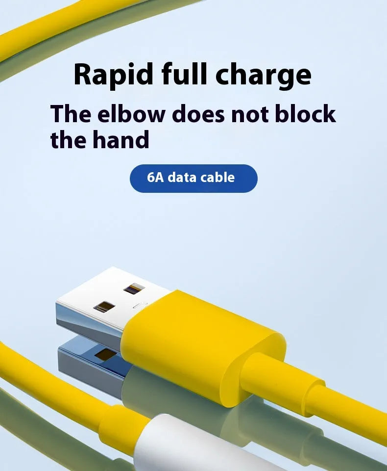Game Enhanced Charger 67W in yellow with Type-C elbow USB cable for US electrical outlets