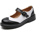 Shallow mouth thick bottom buckle pumps in black, PU upper, sizes 36-43