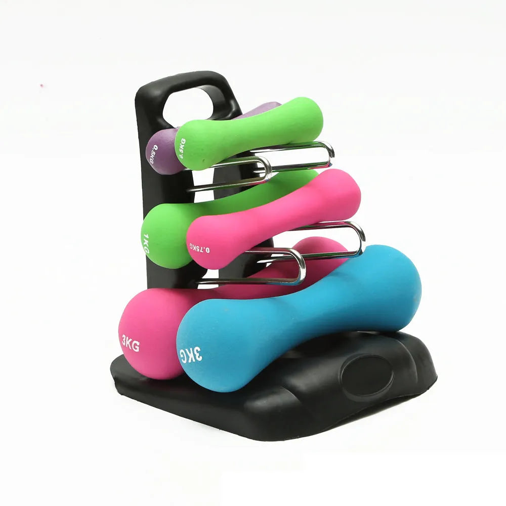 PVC dumbbell rack support bracket with removable design for gym equipment organisation