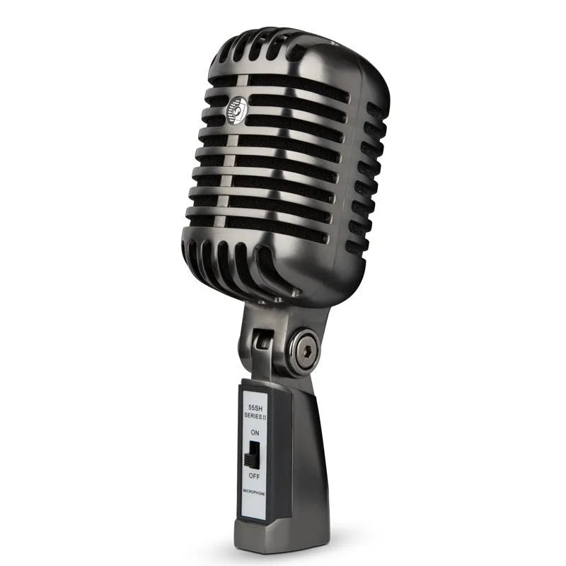 Professional condenser microphone with cardioid pickup pattern and USB cable for recording and live streaming.