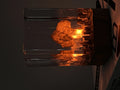 Small atomic bomb mushroom cloud shaped night lamp decoration in resin and plastic