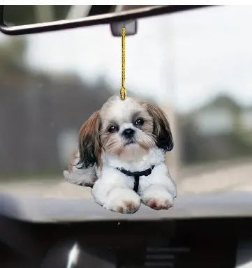 Colourful acrylic cartoon pendant for car interior decoration on dashboard.