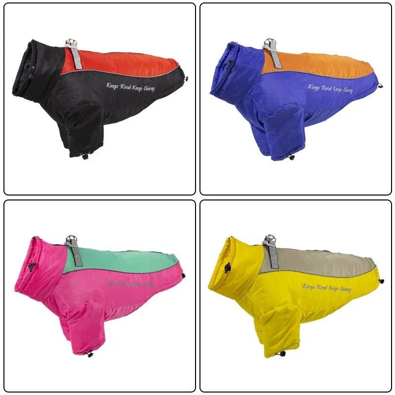 Polar fleece dog jacket with a separate thermal liner, shown in a two-tone colour combination.