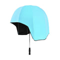 76cm diameter helmet umbrella with long handle in various colour options including vinyl-coated patterns