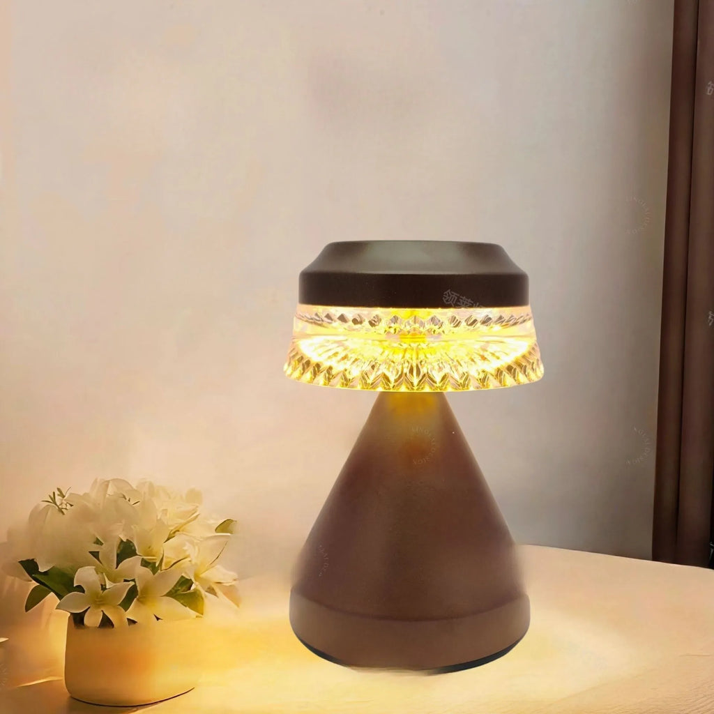 Creative LED charging night lamp in black, brown, or orange with USB cable and dimming control.
