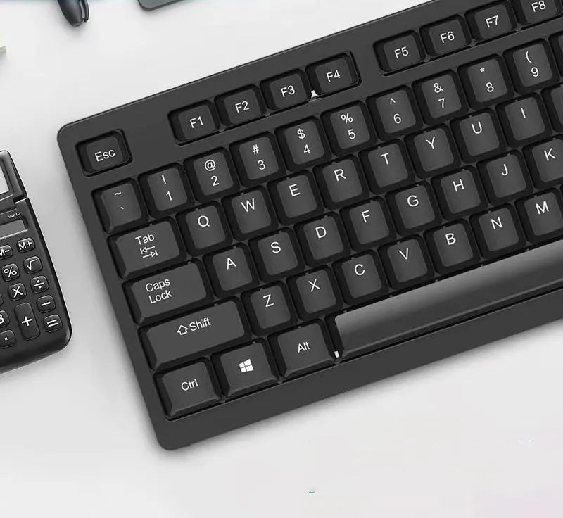 Black KM160 USB wired keyboard and mouse set with photoelectric 1000dpi mouse and 1.5m cable
