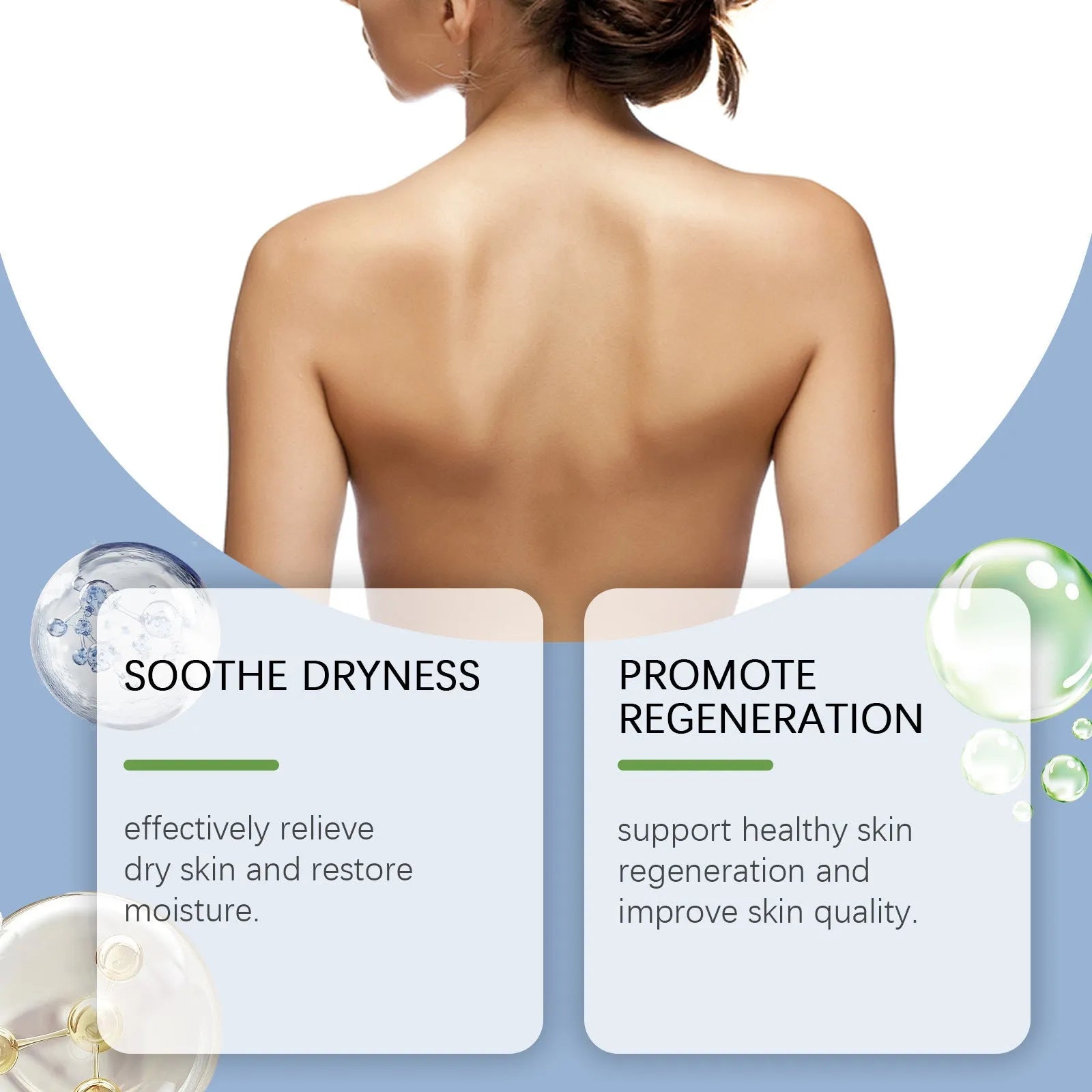 20g body neck care cream container with mint leaf and tea tree oil botanical ingredients
